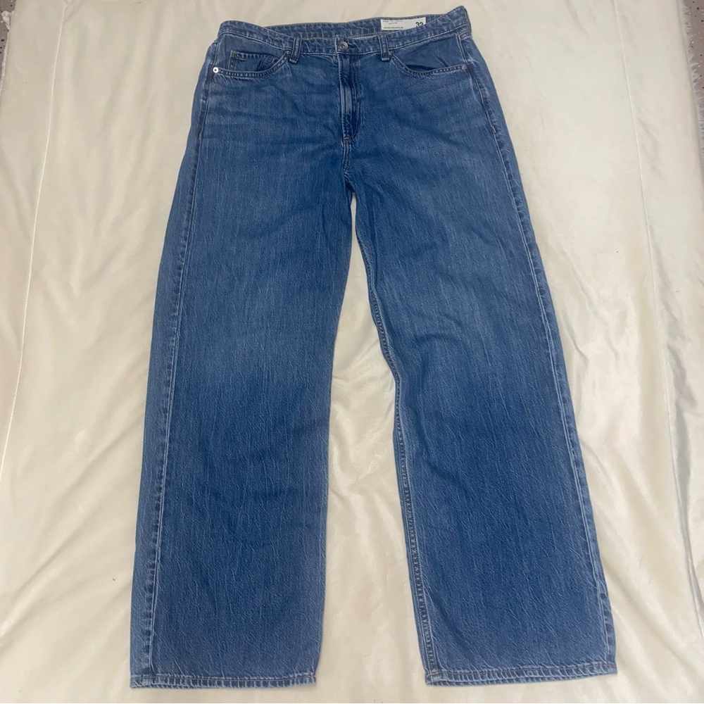rag & bone Lori Mid Rise Wide Leg Jeans, 32